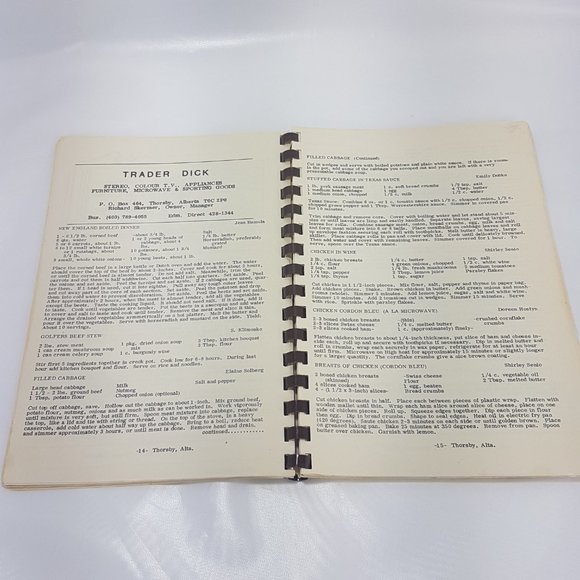 Vintage 1980s Cookbook Thorsby Community League Our Favourites Thorsby Alberta - Picture 10 of 16